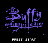 Buffy the Vampire Slayer title screen for GameBoy Color